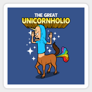 Funny Unicorn Farting Rainbow Retro 90's Cartoon Sticker